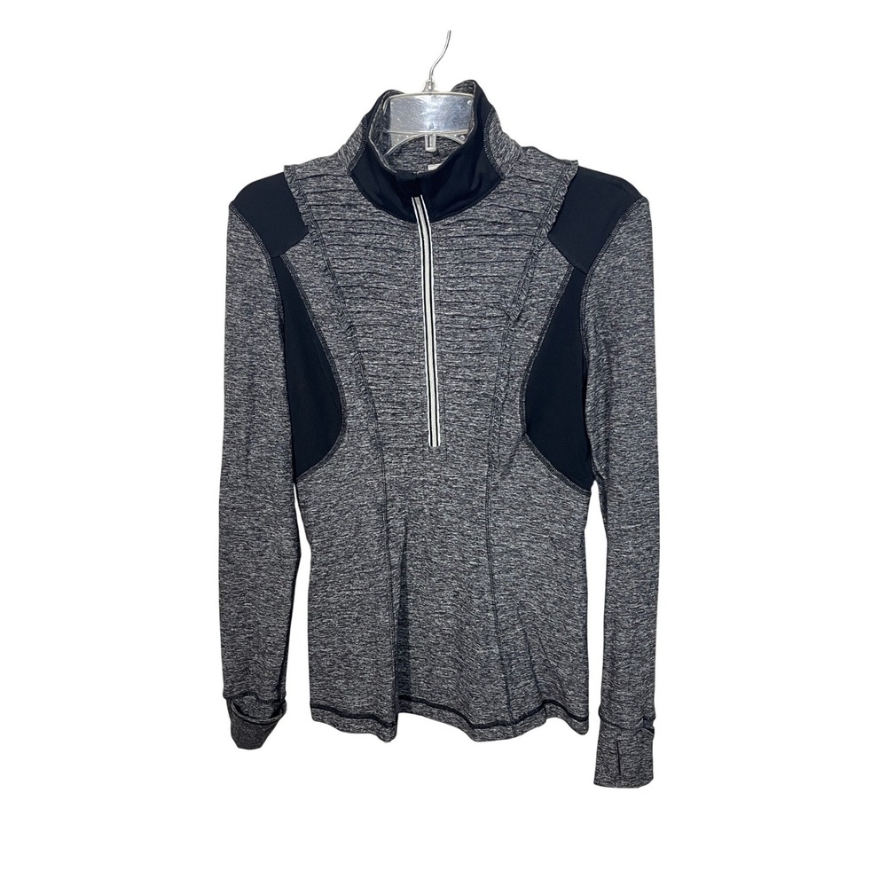 Lululemon Run Your Heart Out Pullover Women 6 Gray Half Zip Athletic Jacket
